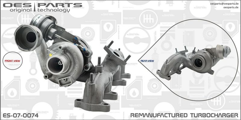 OES PARTS kompresorius, įkrovimo sistema ES-07-0074